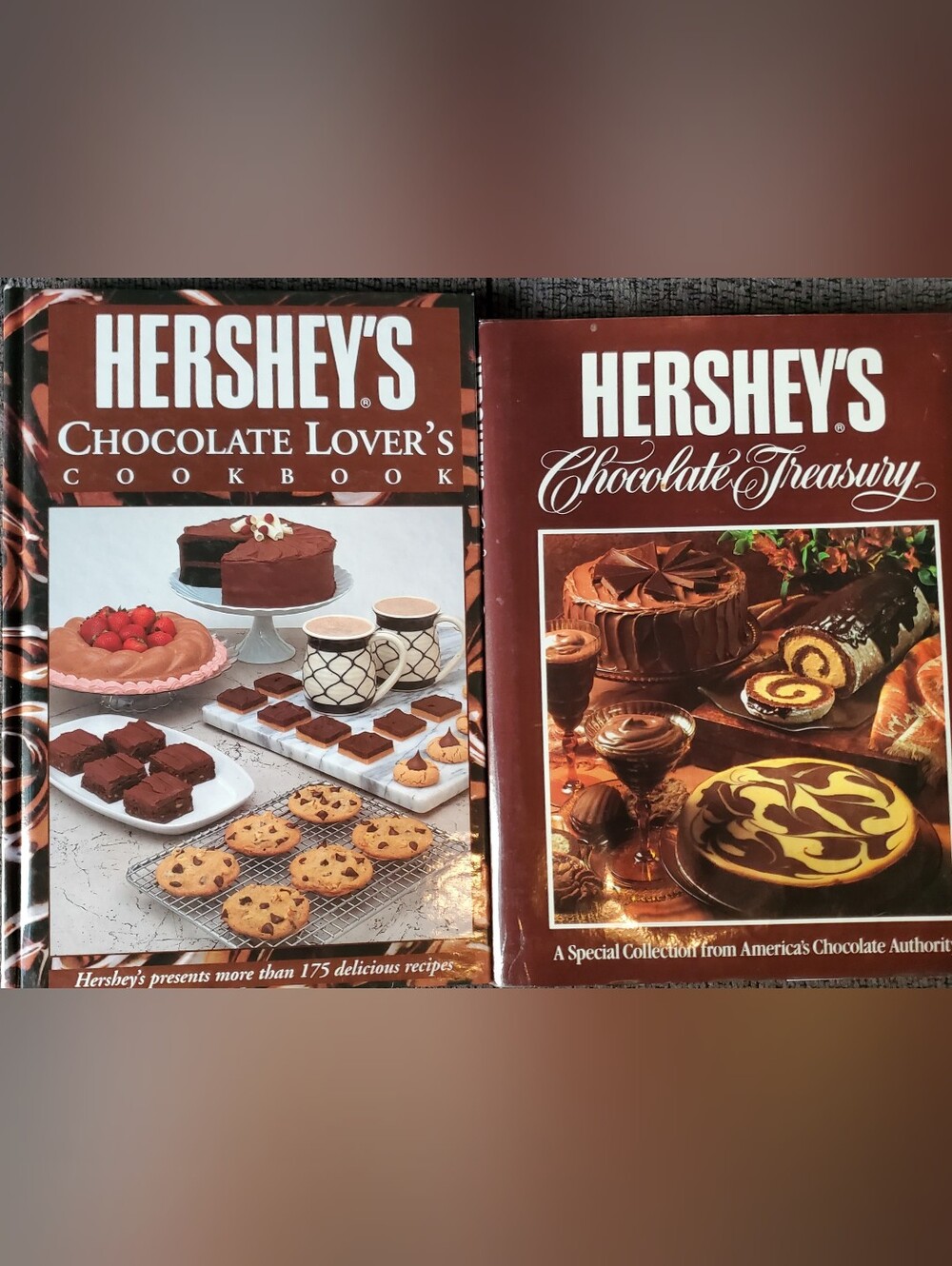 Vintage Hershey's Chocolate Cookbook Lot (2 Books) Treasury & Lovers Hardcover